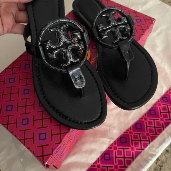 New Tory Burch Miller pave sandals - Picture 3 of 6